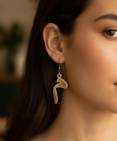 Arabic Letter Drop Earring