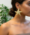 Starfish gold earrings