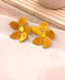 Gold Flower shaped earrings