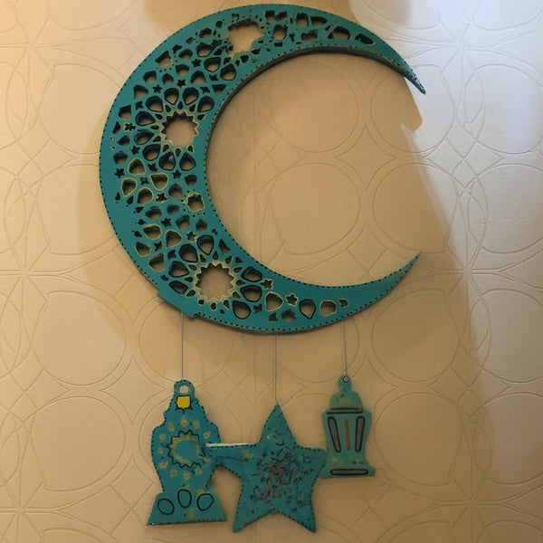 Celestial Harmony Wall Hanging – Turquoise