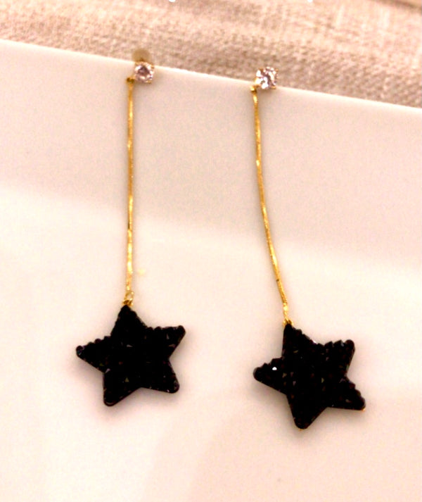 Black Star Shaped earrings